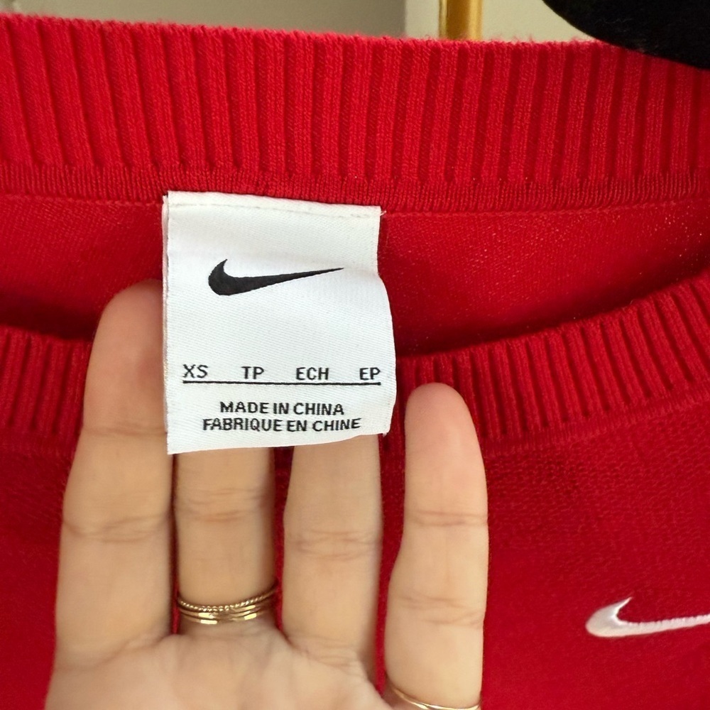 Nike Men’s Tiger Woods TW Knit Golf Pullover Sweater Red XS EXTREMELY RARE - Picture 4 of 7